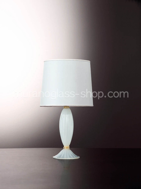 Lampe de table Murano, Lampe de table en soie couleur or