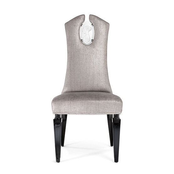 Chaise Églé, Chaise de style élégant Egle avec camée en verre fait main